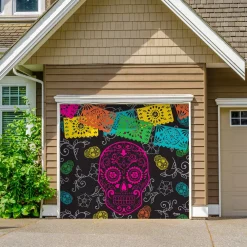 Brand new 🔔 My Door Decor 7 Ft. X 8 Ft. Day Of The Dead 🎃 Halloween Garage Door Decor Mural For Single Car Garage 🥰 -Halloween-Decorations Sales unnamed file 685
