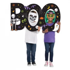 Discount 😀 Amscan 21.5 In. X 39 In. 🧛 Halloween Boo Jumbo Photo Prop (2-Pack) 🛒