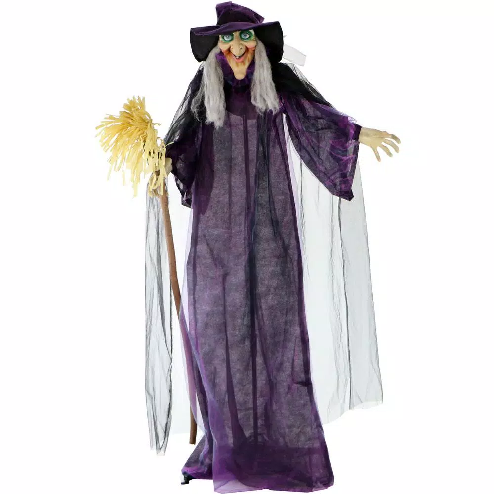 Cheapest ๐ Haunted Hill Farm 6 Ft. Animatronic Talking Witch With Broomstick ๐ง Halloween Prop ๐ 3 Cheapest ๐ Haunted Hill Farm 6 Ft. Animatronic Talking Witch With Broomstick ๐ง Halloween Prop ๐