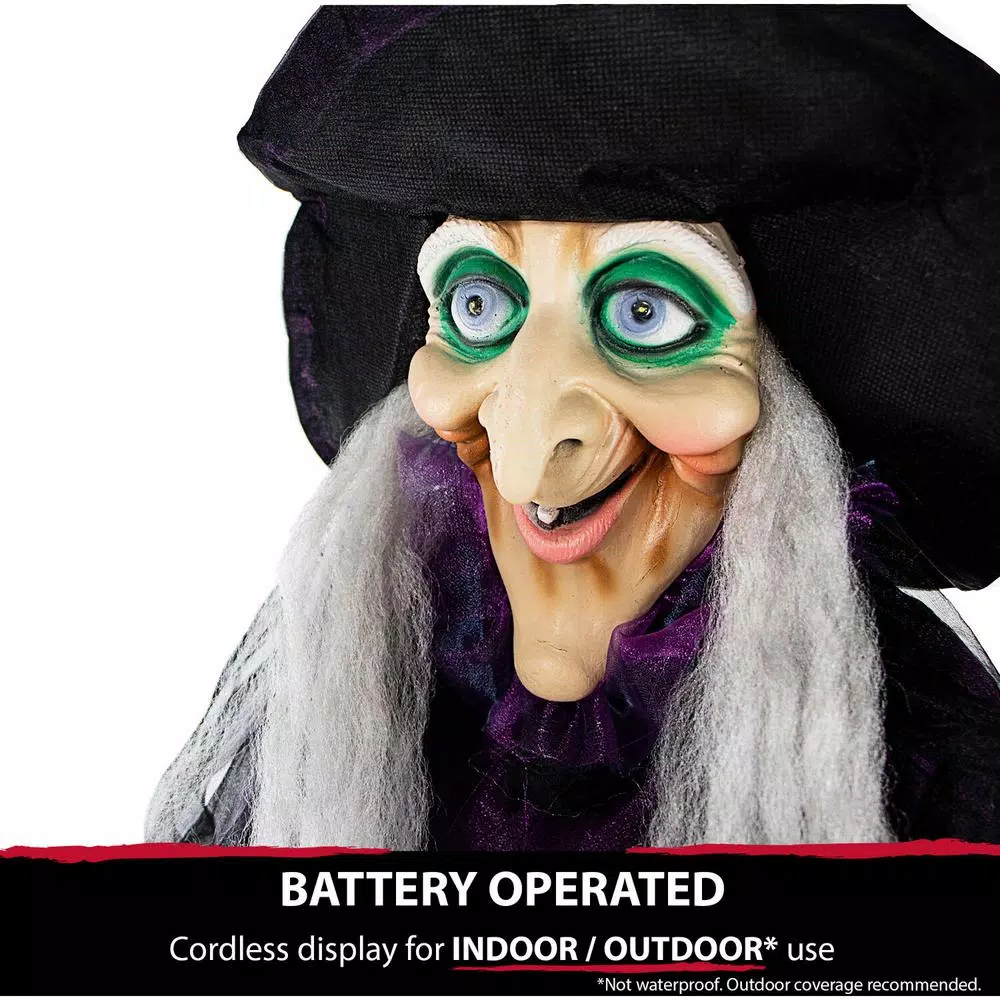 Cheapest ๐ Haunted Hill Farm 6 Ft. Animatronic Talking Witch With Broomstick ๐ง Halloween Prop ๐ 10 Cheapest ๐ Haunted Hill Farm 6 Ft. Animatronic Talking Witch With Broomstick ๐ง Halloween Prop ๐ - Image 8