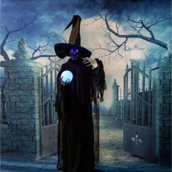 Outlet 🛒 Haunted Hill Farm 7.5 Ft. Phantom Witch With Multi-Color Crystal Ball 💀 Halloween Prop ⭐ -Halloween-Decorations Sales unnamed file 806