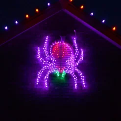 Brand new ๐คฉ Haunted Hill Farm 48 In. X 40 In. Creepy Crawling Spider Indoor/Outdoor LED ๐ฆ Halloween Window Light ๐งจ