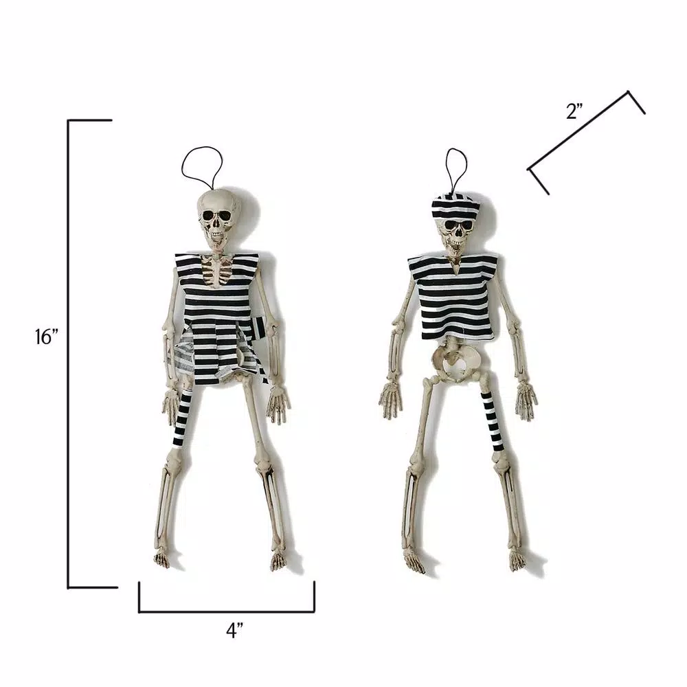 Wholesale โจ Worth Imports 16 In. ๐ง Halloween Hanging Skeleton Convict (Set Of 4) ๐คฉ 4 Wholesale โจ Worth Imports 16 In. ๐ง Halloween Hanging Skeleton Convict (Set Of 4) ๐คฉ - Image 2