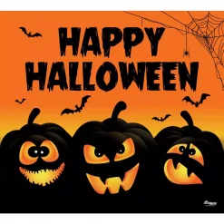Discount 🎁 My Door Decor 7 Ft. X 8 Ft. Happy 🧛 Halloween Jack-O-Lanterns Garage Door Decor Mural For Single Car Garage 🎁