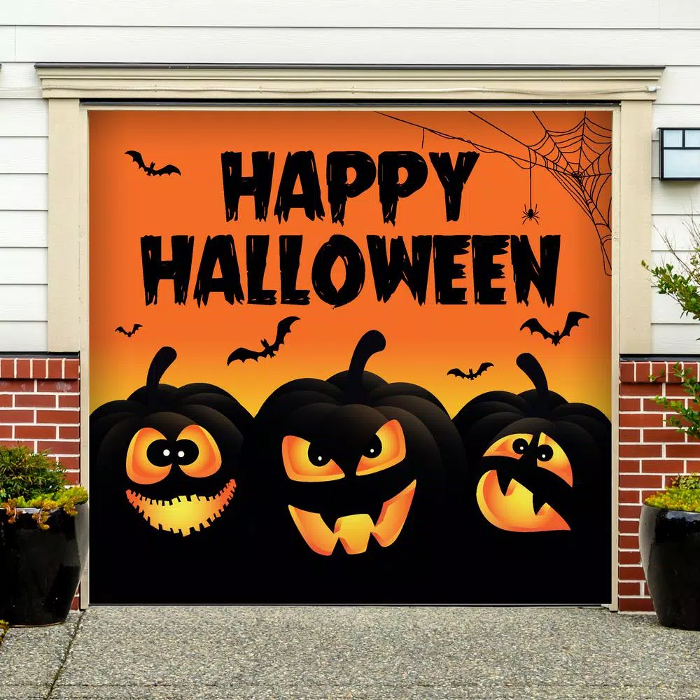 Discount π My Door Decor 7 Ft. X 8 Ft. Happy π§ Halloween Jack-O-Lanterns Garage Door Decor Mural For Single Car Garage π 4 Discount π My Door Decor 7 Ft. X 8 Ft. Happy π§ Halloween Jack-O-Lanterns Garage Door Decor Mural For Single Car Garage π - Image 2