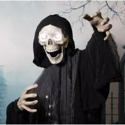 Budget 🧨 Haunted Hill Farm 5 Ft. Animatronic Grim Reaper 🦇 Halloween Prop 🔥 -Halloween-Decorations Sales unnamed file 858
