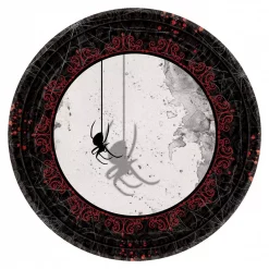 Budget ⌛ Amscan Dark Manor 10.5 In. Black 🧛 Halloween Plates (4-Pack) 🔥
