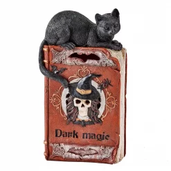 Discount ✔️ Worth Imports 12 In. 🎃 Halloween Light Up LED Black Cat On Spell Book ✨