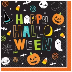 Cheap 😍 Amscan 6.5 In. X 6.5 In. Paper 💀 Halloween Friends Lunch Napkins 🔔