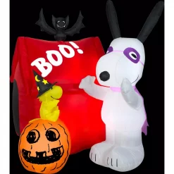 Promo 🔥 Gemmy 6 Ft. H. 🧛 Halloween Airblown Snoopy 🦮 Dog House 🧛 Halloween Inflatable 🧨