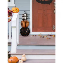 Hot Sale 💯 Haunted Hill Farm 36 In. Indoor/Outdoor Lighted Stacked Pumpkin Trio 🎉 -Halloween-Decorations Sales unnamed file 986